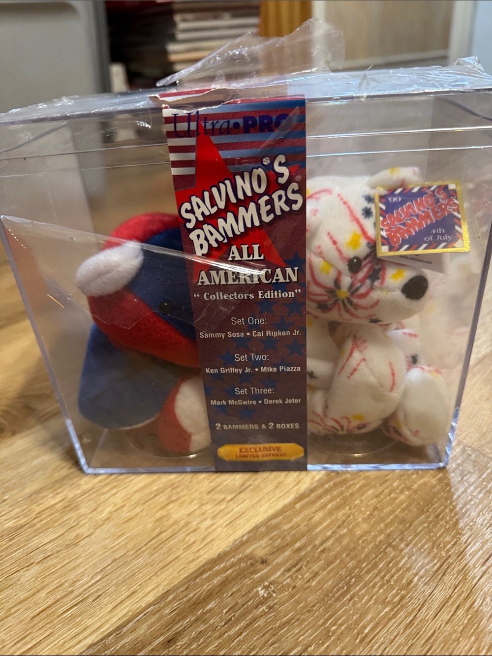All American Plush Bear Set - White & Red/Blue